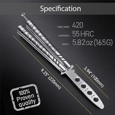 GOOD WORKER Butterfly Knife Trainer Balisong - Practice Butterfly Knife - Balisong  Butterfly Knives Dull Not-Sharp Blade - Skeleton Dull Trick Butterfly  Knifes - Butter Fly Knife Training CSGO K16 S - Yahoo Shopping