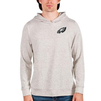 Men's Antigua White Philadelphia Eagles Victory Pullover Hoodie Size: Small