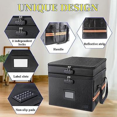 File Organizer Box Locking Portable Documents Storage Box for Filing Letters