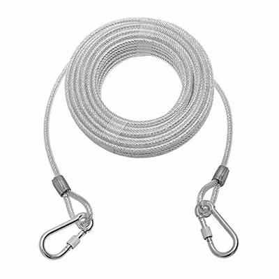 Mihachi 50Ft Dog Tie Out Cable for Dog Up to 250lbs, Dog Runner