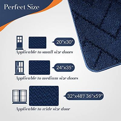 Indoor Doormat, Front Door Mat for Entrance (20X32Navy Blue