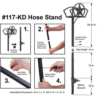 Liberty Garden LBG-117-KD 2-Prong Gauge Liberty Star Water Hose Stand and  Shelf - Yahoo Shopping