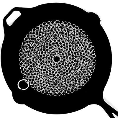 Cast Iron Chainmail Scrubber 316L Stainless Steel Rectangle Chain Mail  Cleaner with Insert Silicone for Cast Iron Dutch Oven, Skillet, Pot,  Griddle, BBQ Grills, Dishwasher Safe (Small) - Yahoo Shopping