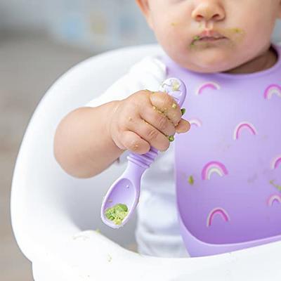 Bumkins Lavender Silicone First Feeding Set with Lid & Spoon - Each