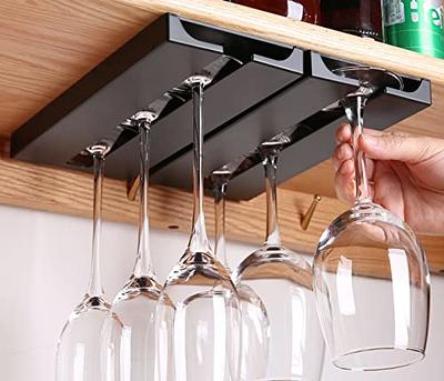 JSD Stainless Steel Wall Mounted Upside Down Wine Glass Holder/Rack Upside  Down Hanging Stand Organizer for Pubs /Bars (Single Wine Glass Holder) with  Wine Bottle Holder/Bottle Holder Stainless Steel Glass Holder Price