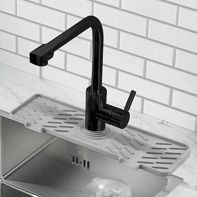 Burfocus Kitchen Sink Splash Guard, Silicone Faucet Handle Drip Catcher  Tray Silicone Faucet Mat Kitchen Sponge Holder for Kitchen Sink Accessories  Sink Protectors for Kitchen Sink （Black24 x 5.5） - Yahoo Shopping