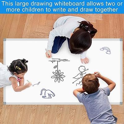 White Board Dry Erase Whiteboard for Wall 60 x 40 Aluminum Presentation  Magnetic Whiteboards with Long Pen Tray, 12 Magnets, 3 Markers & 1 Eraser