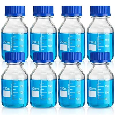 PYREX Round Media Storage Bottle with GL45 Screw Cap - Borosilicate Glass  Bottles with Caps - Premium Scientific Glassware for Labs, Classrooms or