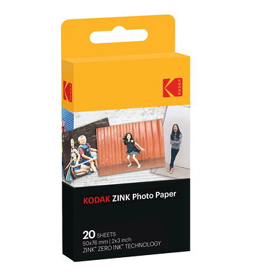 Kodak PRINTOMATIC Digital Instant Print Camera (Blue) with Kodak 2ʺx3ʺ  Premium ZINK Photo Paper (50 Sheets)