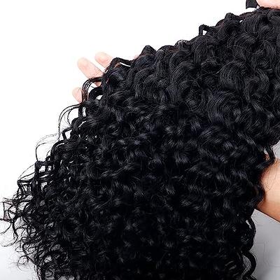 Deep Weave Bulk Braiding Hair Human Hair Micro Braids Mixing Length 50g  Each Bundle Natural Black Color