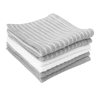 Ritz Neutral Multicolor Pebble Cotton Terry Bar Mop Kitchen Towel Set of 4