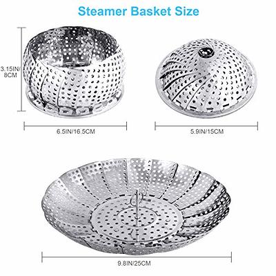 Metal Wire Mesh Steamer Basket with Handles for Vegetables, Eggs, etc.