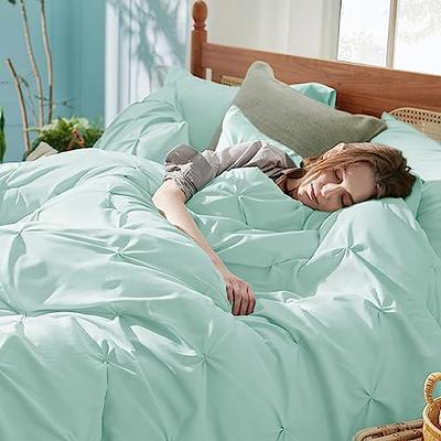 Bedsure Sage Green Queen Comforter Set - 7 Pieces Reversible Bed