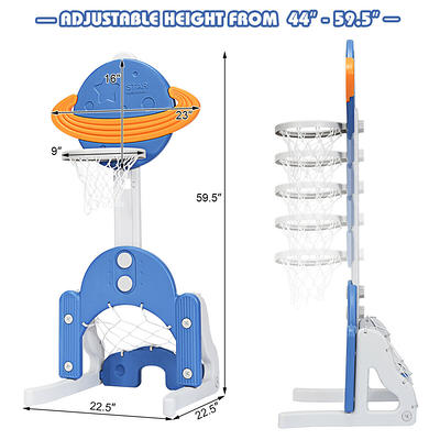 Costway 3-in-1 Kids Basketball Hoop Set Adjustable Sports Activity