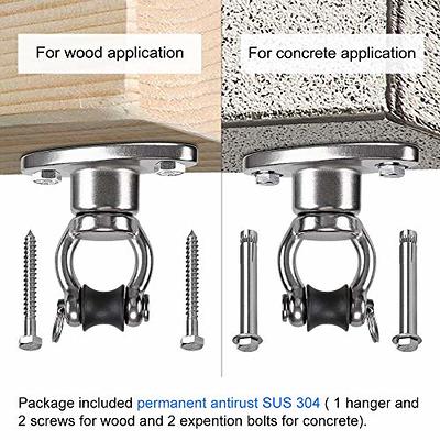 LAIWOO M15 Stainless Steel Pulley System Kit-Heavy-Duty Pulley Wheel,  Pulley Block with Nylon Rope, Hooks, Eye Pad Plate, and Rope Cleat - Ideal  for Lifting, DIY Projects, and Clothesline (2 Pack): 