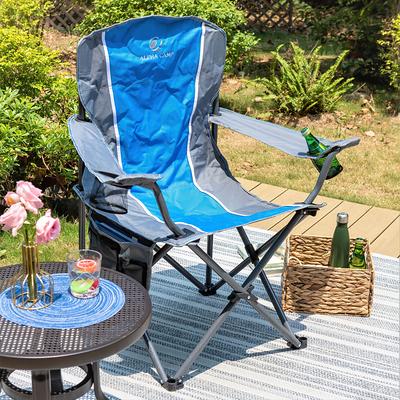 ALPHA CAMP Oversized Camping Folding Chair Padded Arm Chair with Cup Holder  - Yahoo Shopping