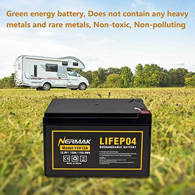 NERMAK 6V 6Ah LiFePO4 Lithium Battery, 2000+ Cycles Rechargeable Lithium