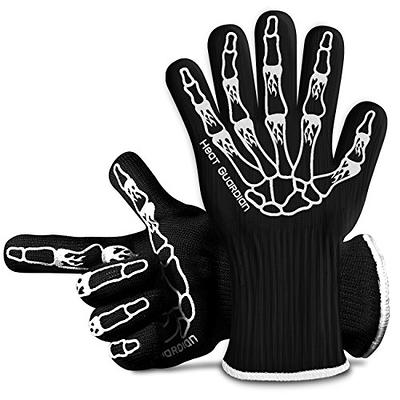 Teenitor 2 Pcs Heat Resistant Gloves With Silicone Bumps, Heat