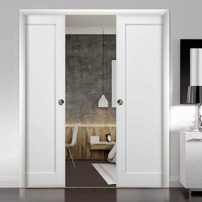 Paneled Manufactured Wood Prefinished Sliding Closet Door 