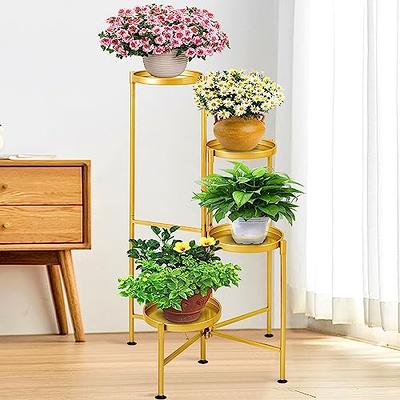 Metal Plant Stand 2-Shelf/4-Shelf Gold Plant Pot Stand for