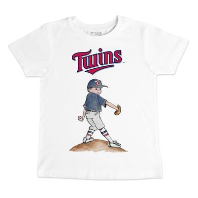 Girls Toddler Tiny Turnip White Philadelphia Phillies Baseball Bow Fringe T-Shirt