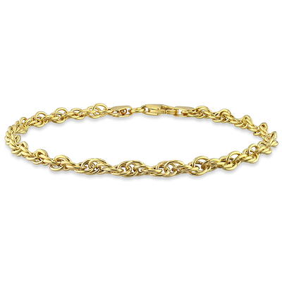 Silver Italian Bracelet Gold Polish