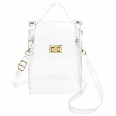 Iridescent Clear Stadium Crossbody Bag