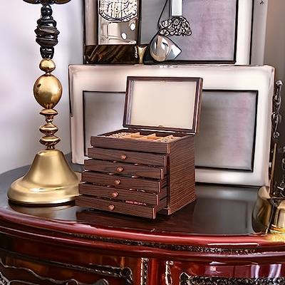 Xloverise Jewelry Box Wood for Wowen, 6-Layer Wooden Jewelry