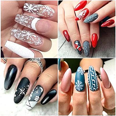 Holographic Winter Snowflake Glitter Flakes Nail Art Decorations Iridescent  White Sequins Manicure Christmas Nails Accessories