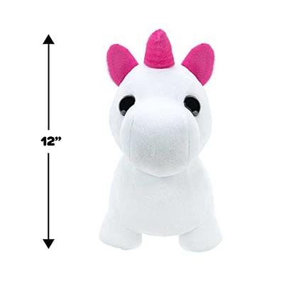 Adopt Me! Neon Unicorn Light-Up Plush - Soft and Cuddly - Three