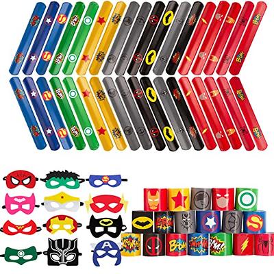 12 Superhero Slap Bracelets for Kids Boys & Girls Hero Birthday Party  Favors USA