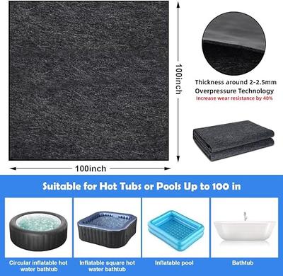 HOMSHIAM 79 Inch Dia Hot Tub Mat, Above-Ground Pool Protector Mat