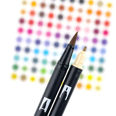 Dual Brush Pen Art Markers, Purple Blendables 6-Pack + Water Brush