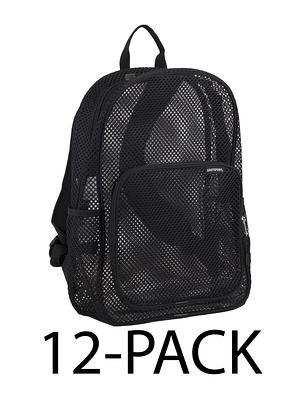 Eastsport Unisex Clear Spirit Backpack Black 12-Pack Bundle