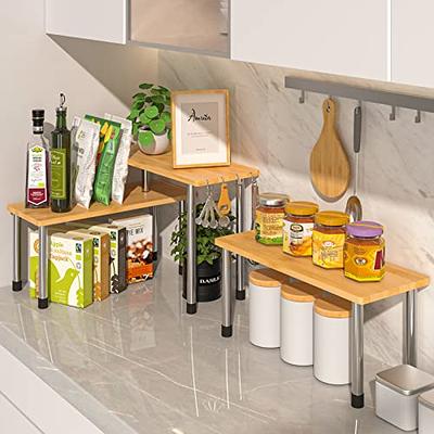 Dyiom Kitchen Countertop Organizer Corner Shelf 3 Tier Bathroom Storage Display Counter Shelves