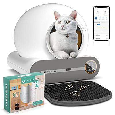 Self-Cleaning Cat Litter Box, Automatic Cat Litter Box for Multi Cats, Extra  Large Smart Litter Box with Mat & Liner, APP Control/Safety Protection/Odor  Removal
