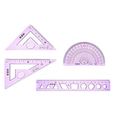 Transparent Straight Ruler,0-20cm,Square Cube Acrylic Ruler Measuring Tool  Lightweight Durable for Students Drawing and Drafting