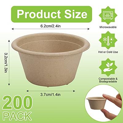 4oz Compostable Sample Portion Cups with Lid, Tasting Sauce Shot