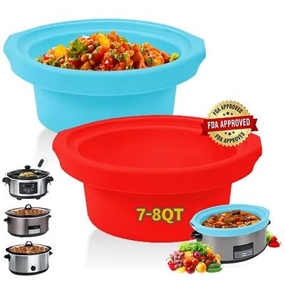 Leakproof Reusable Silicone Slow Cooker Liners for 6-8 Quart Crock