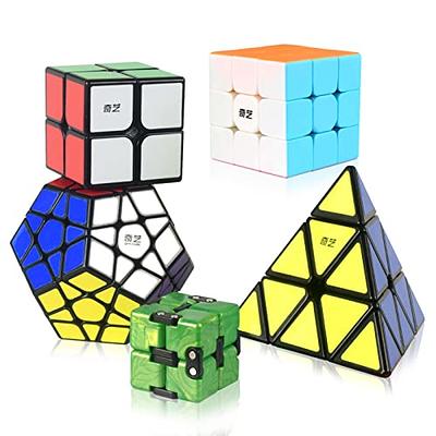 Vdealen Speed Cube Set, 2x2x2 3x3x3 Carbon Fiber Sticker Puzzle Cube  Bundle, Smooth Magic Cube Toy Gift for All Kids Teens Adults