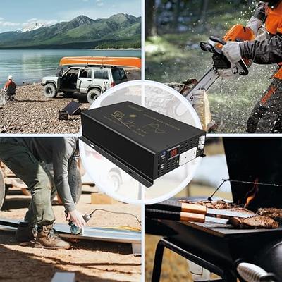 3000Watt Pure Sine Wave Power Inverter 12VDC to 120VAC 6000W Peak Built-in  Soft Starter Dual AC Outlets 2× 2.4A USB Port &Hardwire Terminal Off-Grid Solar  Converter RV Trucks (U5-300012) - Yahoo Shopping