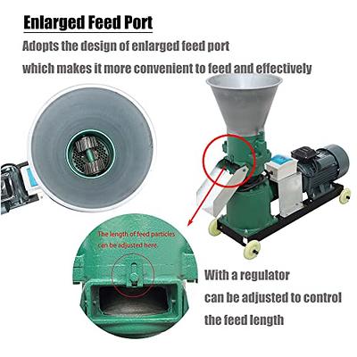 HQHAOTWU Animal Feed Mill Pellet Machine Chicken Feed Grinder Granulator  Farm Electric Food Mill Grinder 3 Head Rollers 6MM Holes Plate 220V - Yahoo  Shopping