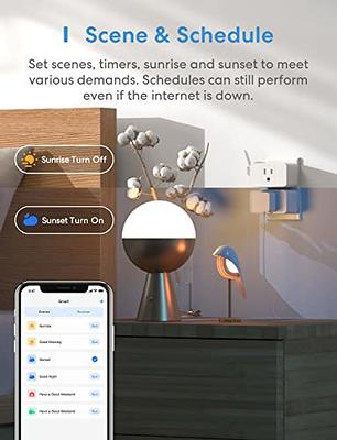 Meross Smart Plug Mini, 15A WiFi Bluetooth Outlet Socket Compatible with  Alexa, Google Assistant, Voice & App Remote Control, Timer, Offline  Control