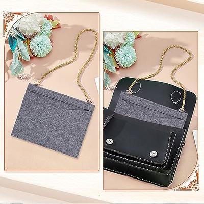 WADORN 4 Colors Felt Purse Organizer Insert, Handbag Divider Insert Inner  Pocket Purse Rectangle Mini Envelope Crossbody Conversion Kit with Eyelets