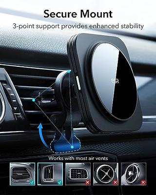 ESR halolock magnetic wireless car charger mount Air Vent USB C cable for  iphone 12 Max - MagSafe Store