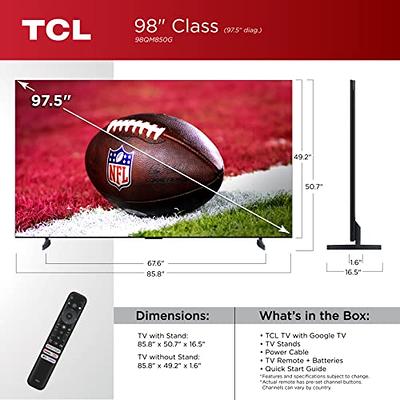  TCL 55-Inch Q6 QLED 4K Smart TV with Google (55Q650G, 2023  Model) Dolby Vision, Atmos, HDR Pro+, Game Accelerator Enhanced Gaming,  Voice Remote, Works Alexa, Streaming UHD Television : Electronics