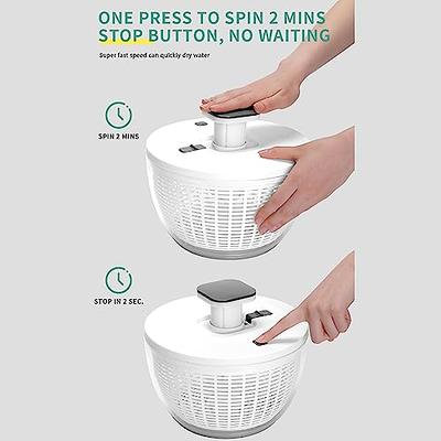 Brieftons Salad Spinner and Chopper: Large 6.3-Quart Lettuce Greens  Vegetable Washer Dryer, with Bonus 0.95-Quart Veggie Chopper Mixer, Compact