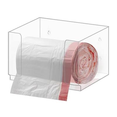 SEANADO Grocery Bag Holder & Trash Bag Roll Dispenser Clear, 2 in