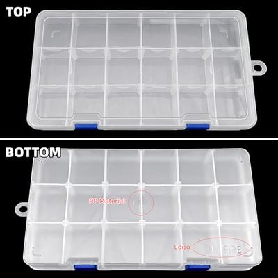 DUOFIRE Plastic Organizer Container Storage Box Adjustable Divider