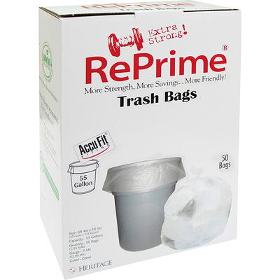 Ultrasac - Recycling Bag, 45 Gallon, 1.1 Mil, 40x46, Clear, 100 Count  w/Ties